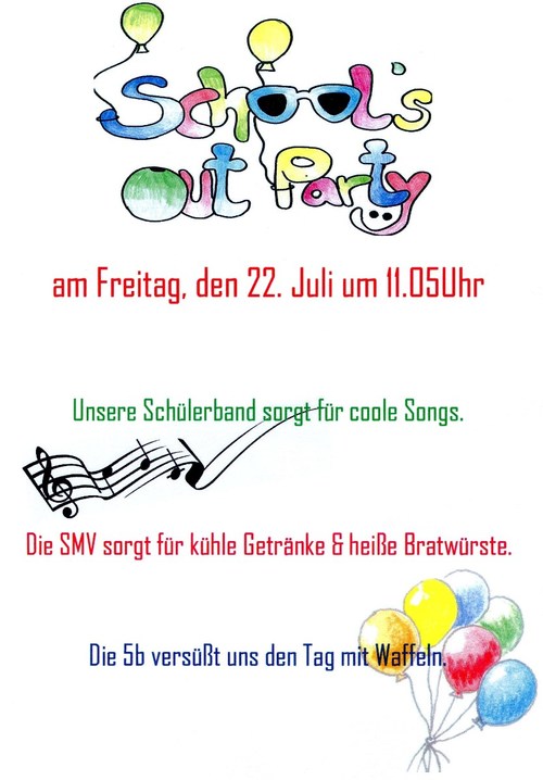 Schools Out Party Schools Out Party