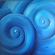 Blaue Schnecken II, 60 x 80 cm, Öl auf Leinwand, 2005