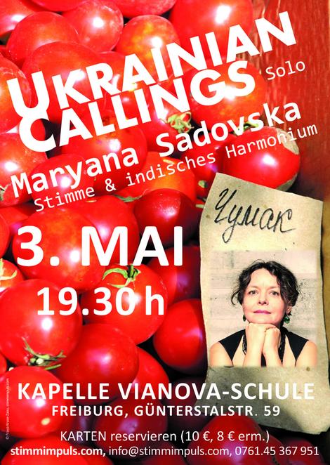 Ukrainian Callings, Konzert Maryana Sadovska, 3.5.2018