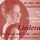 Werbeplakat - Liederabend