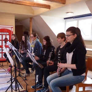 Teilnehmer am Klarinettenkurs des Nordbayerischen Musikbundes am 19.03. 2016 in Rehau