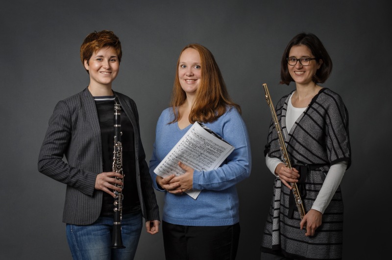 TwinTRIO, Franziska Hofmann (Klarinette), Marie-Luise Klein (Klavier), Stefanie Hofmann (Querflöte) TwinTRIO, Franziska Hofmann (Klarinette), Marie-Luise Klein (Klavier), Stefanie Hofmann (Querflöte)