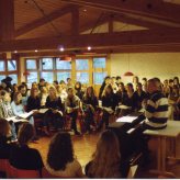 Chorprobe in der Jugendherberge in Pottenstein