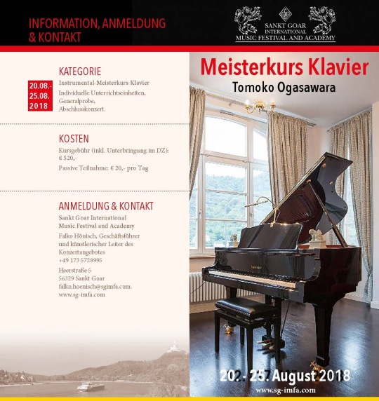 Meisterkurs Sommer 2018 Meisterkurs Sommer 2018