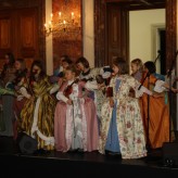 hmm, not much room with these wide dresses on