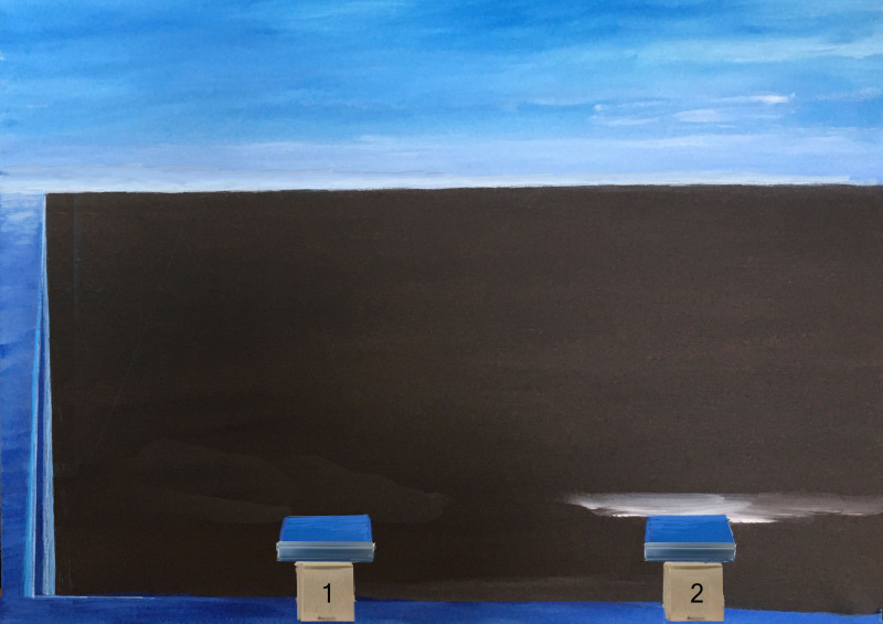 Seebad   (2023)  acrylic on canvas  l  50 x 70 cm