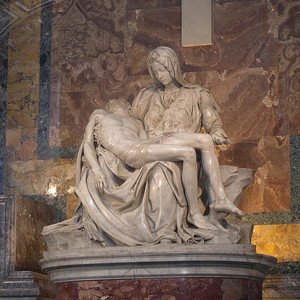 Michelangelo, Pietà (zum Vergrößern bitte klicken)