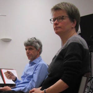 Susanne Paul und ich beim Hören