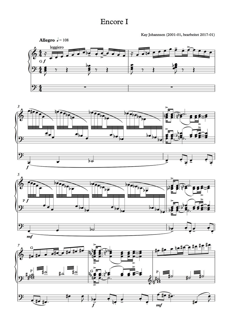 Encore I, Seite 1