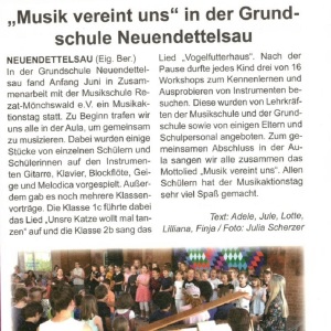 Habewind News, Ausgabe 334-2019 - Musikschule in der Grundschule Neuendettelsau