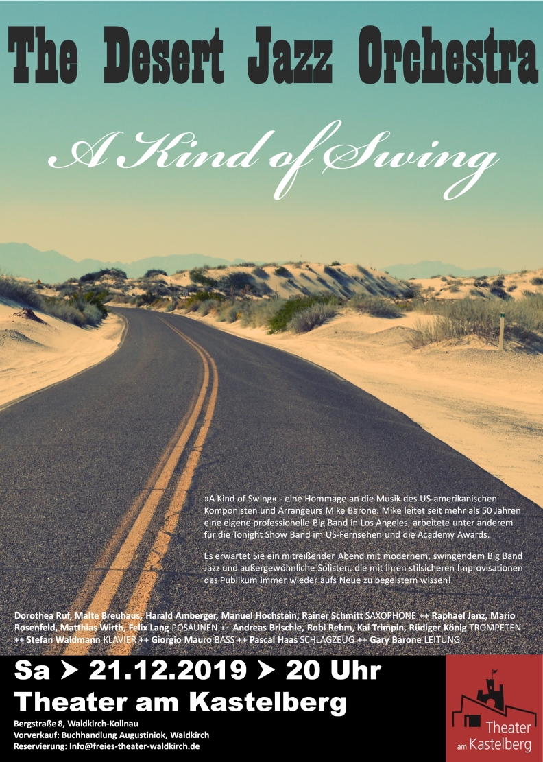 PLAKAT 2019 | THE DESEERT JAZZ ORCHSTRA | A KIND OF SWING