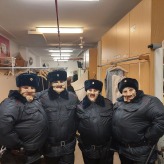 Bayerische Staatsoper München - "Eunuchen" v.r.: Isabella Pany, Alice Stamataki, Susanne Thormann-Metzner und Nina Laubenthal - Produktion "Nos"/ "Die Nase" (D. Schostakowitsch)